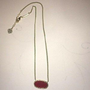 Kendra Scott Bright Red Translucent Dylan Necklace